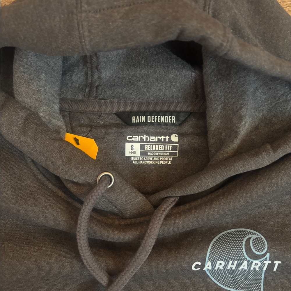NWT Carhartt Dark Gray Hoodie Relaxed Fit - Picture 4 of 8